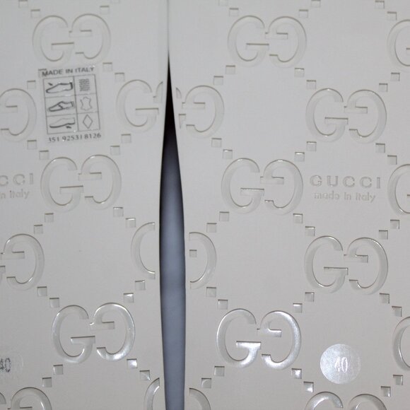 NWB Gucci GG Supreme Padded Platform Crisscross Sandals Slides 40 816798 - Picture 5 of 6